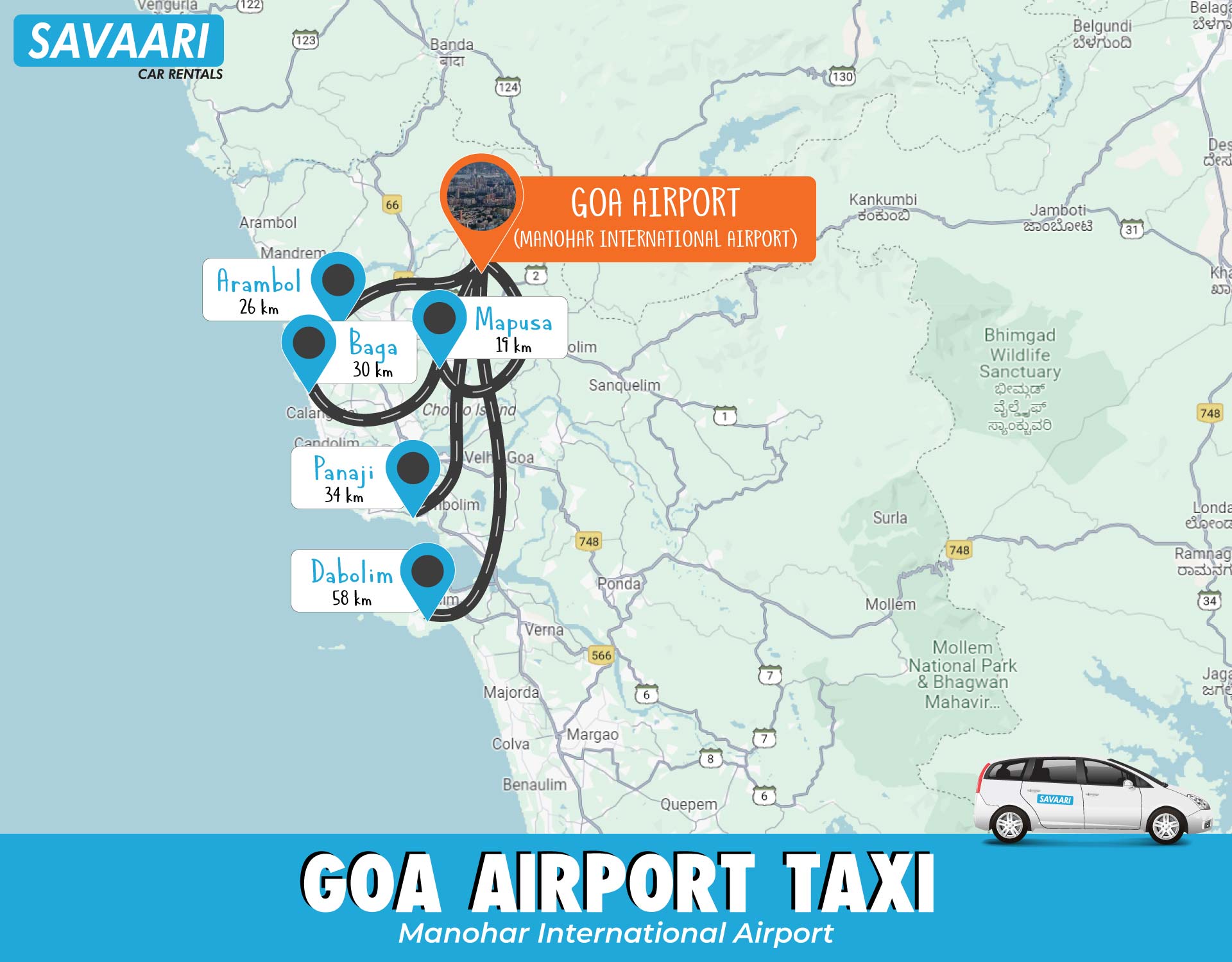 Goa Airport To Karwar Taxi