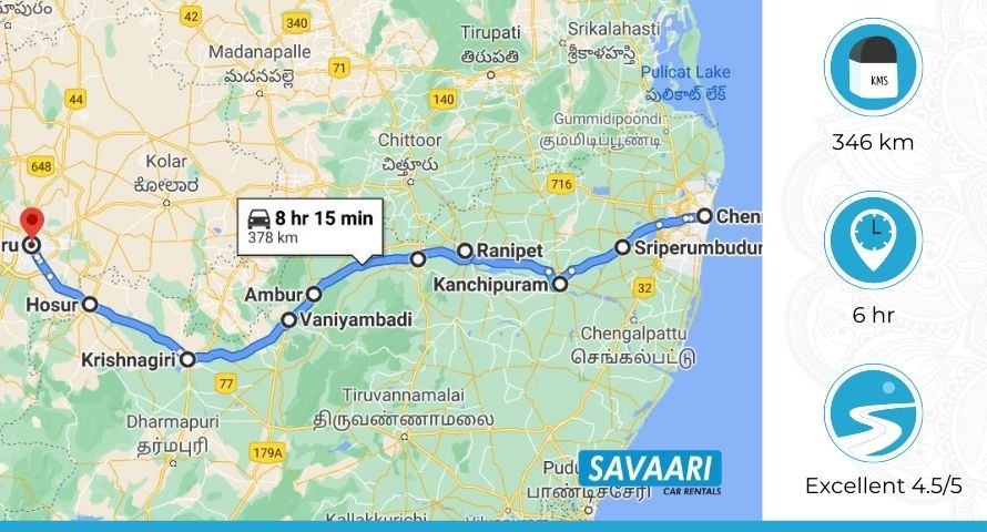 Chennai Bangalore Route 01