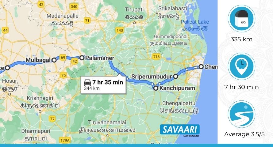 Chennai Bangalore Route 02