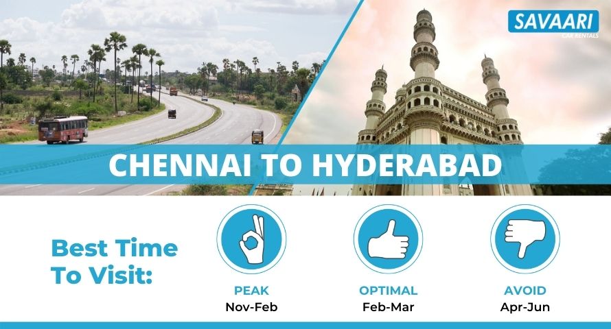 Chennai to Hyderabad Distance - Time, Routes & Useful Travel Information