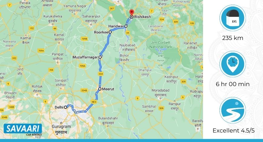 Delhi-to-Rishikesh-distance-map01