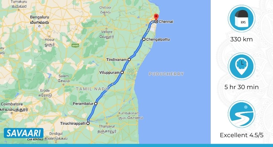 Trichy to Chennai Via NH 32