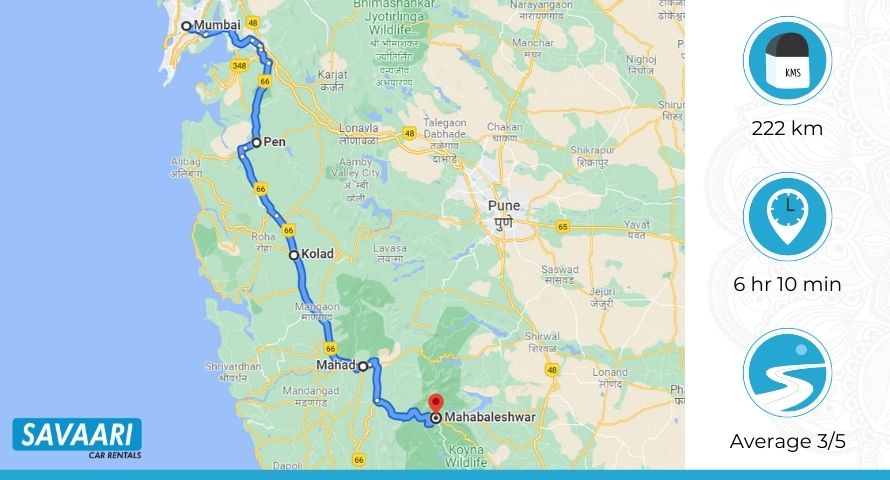 Mumbai to Mahabaleshwar-route2