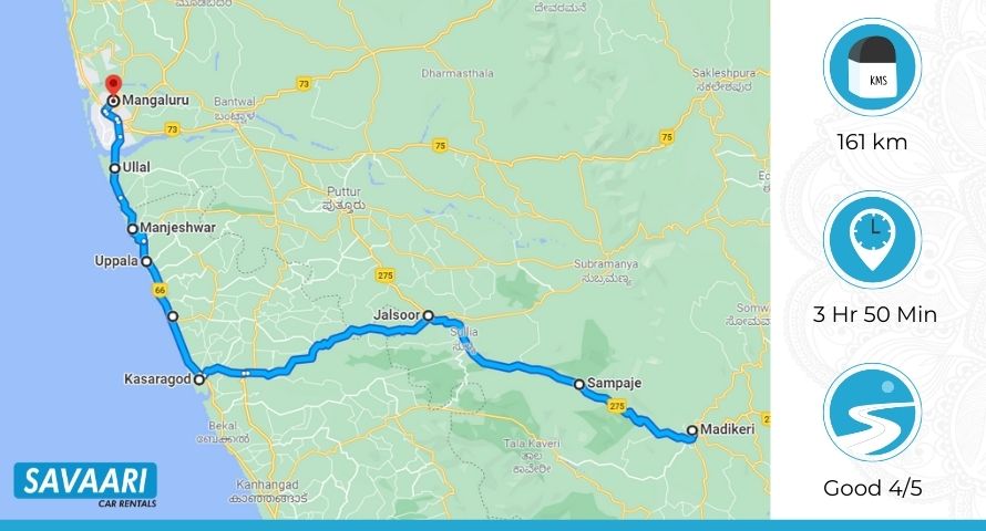 Coorg to Mangalore via NH 66