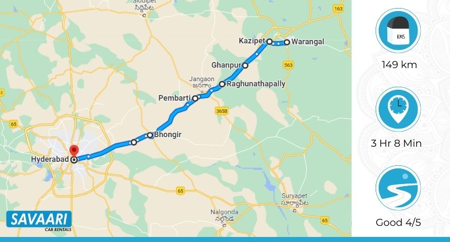 Warangal to Hyderabad road trip 