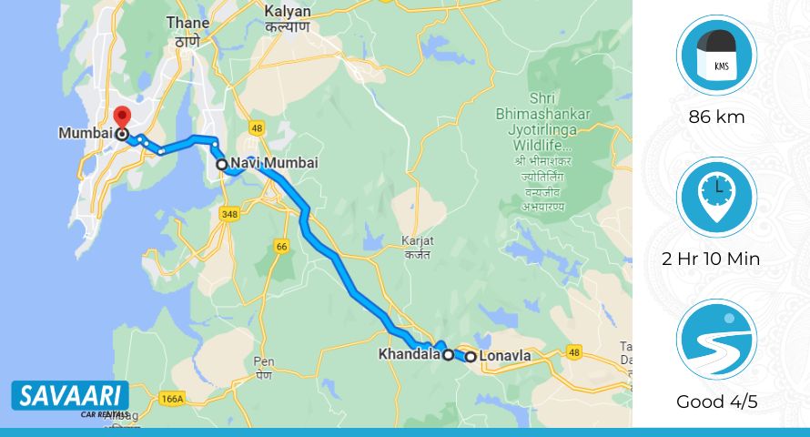 Lonavala to Mumbai Route 1