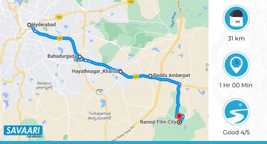 hyderabad-to-ramoji-film-city-route1
