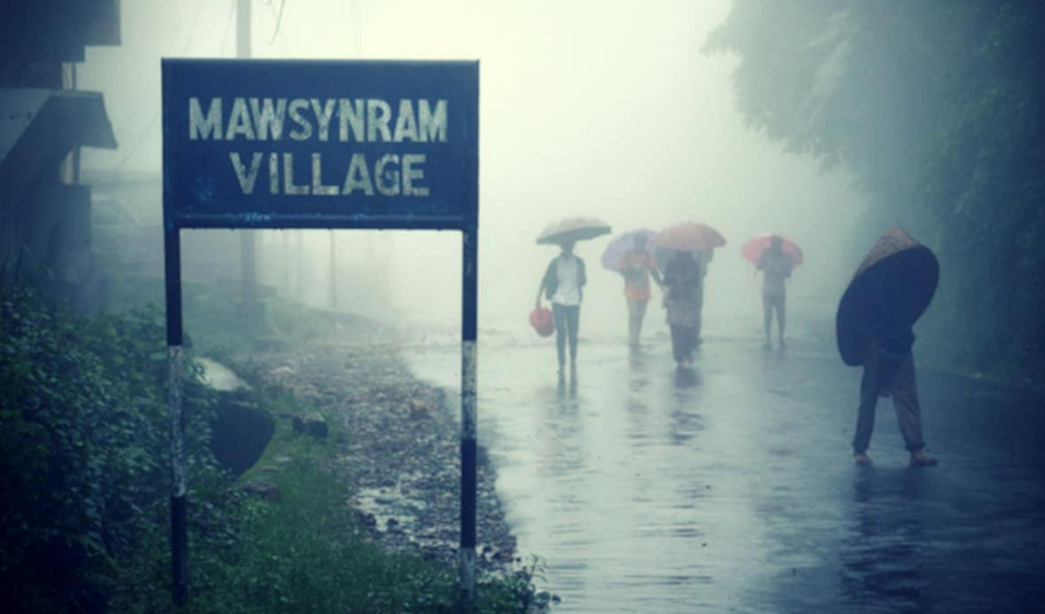 A picture of the Mawsynram Village.