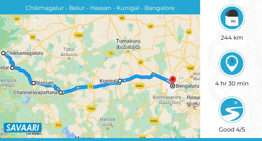 Popular Routes from Chikmagalur to Bangalore