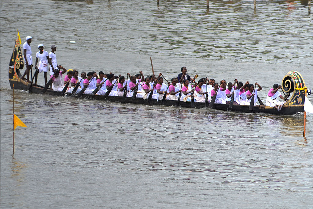 Nehru Boat Race Trophy allows women participants - as shown in the picture. 