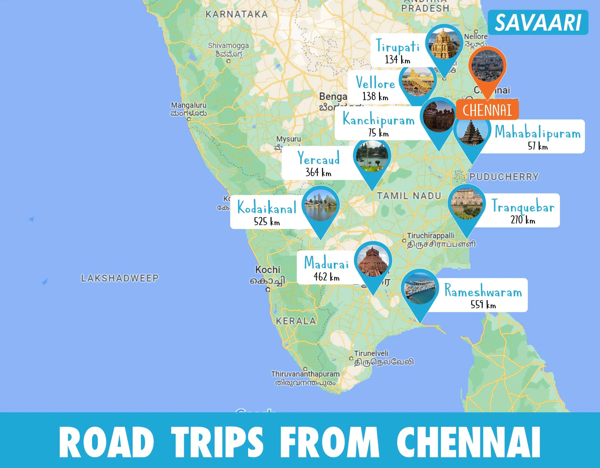 must visit places around chennai