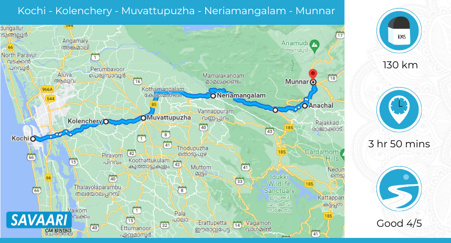 places to visit en route kochi to munnar