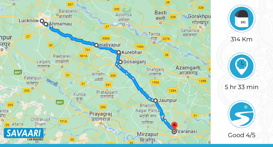 lucknow to varanasi road trip