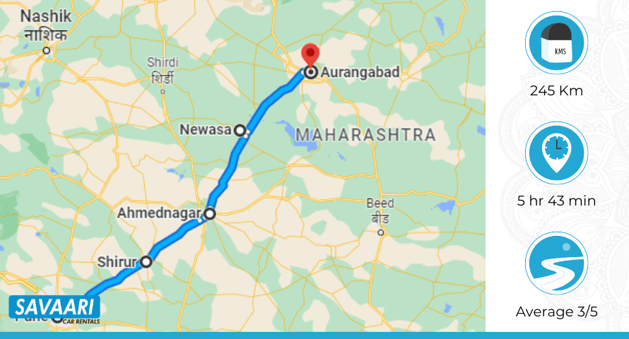 Pune to Aurangabad by road via Pune Expressway