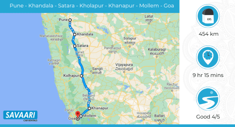 travel time from pune to goa