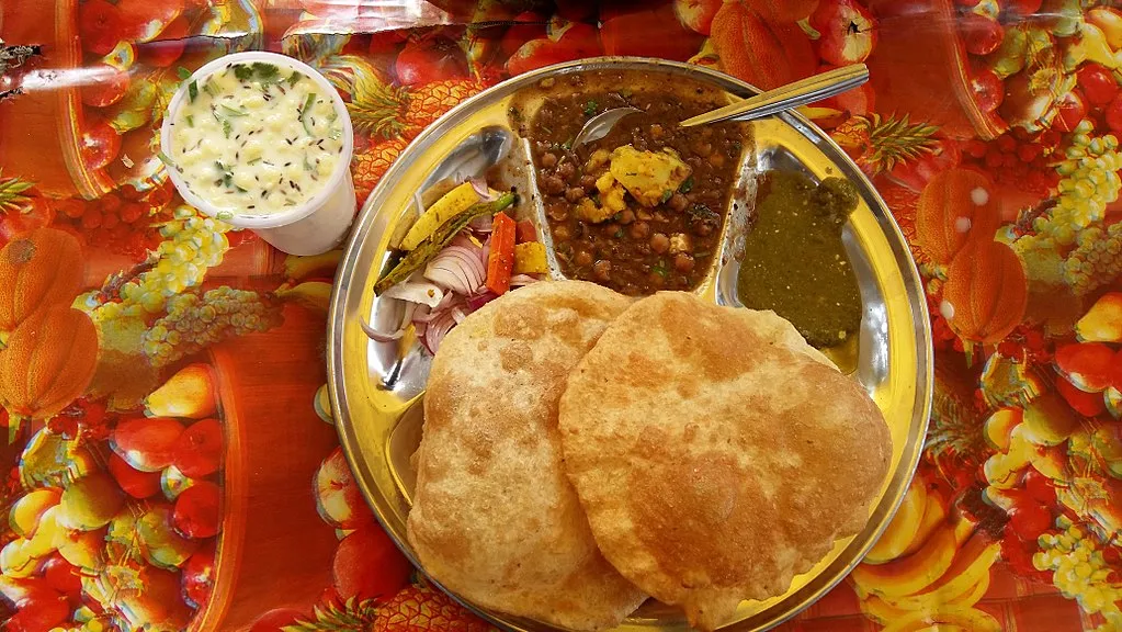 Chole bhature in Delhi