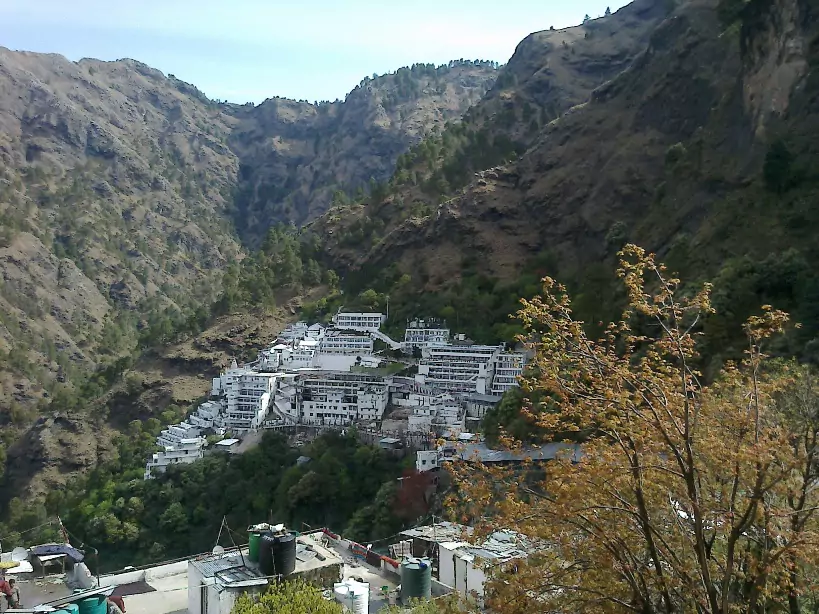 The view of vaishnodevi temple