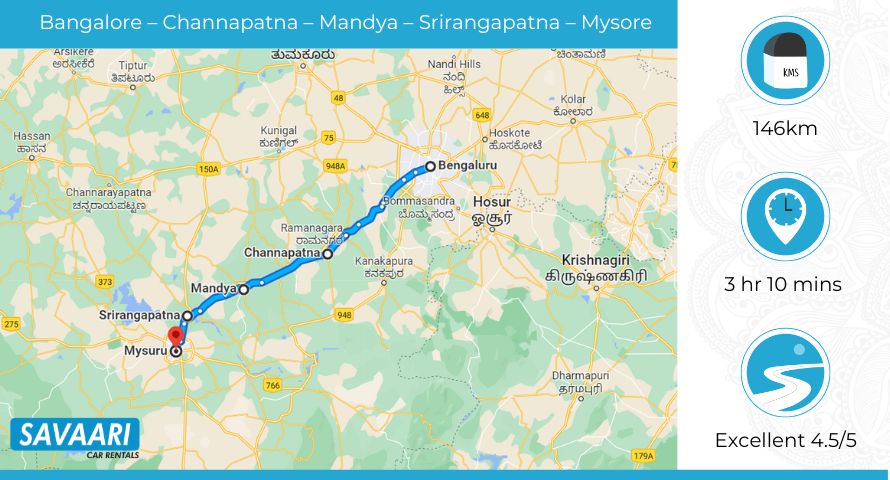 Bangalore to Mysore via NH275 expressway
