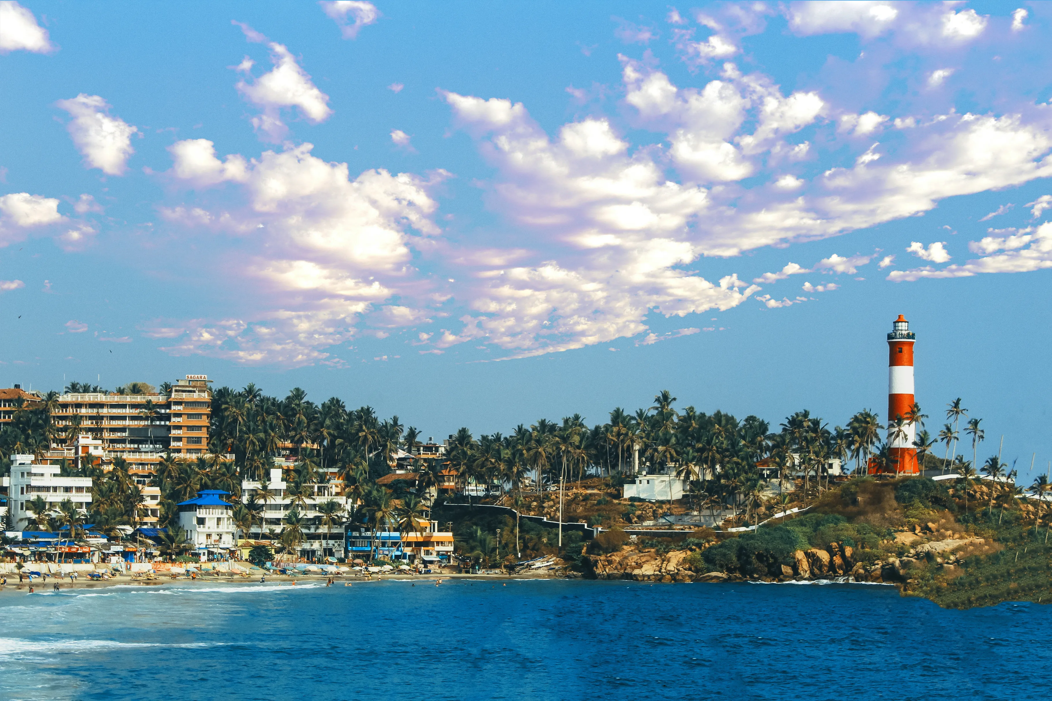 Kovalam beach lighthouse