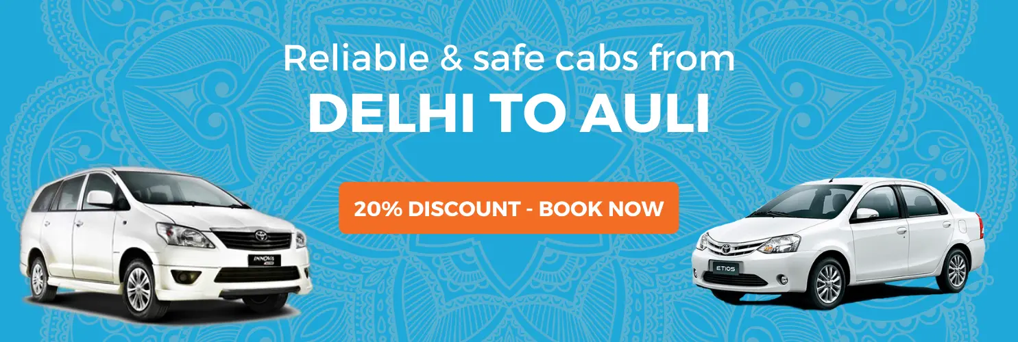 Delhi to Auli by cab