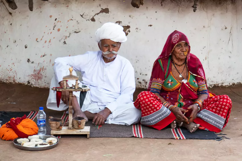 Villagers in Bishnoi village