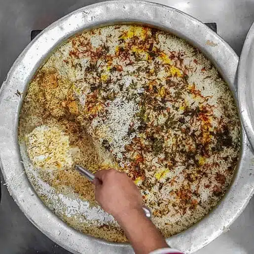 Jewel of Nizam biryani preparation