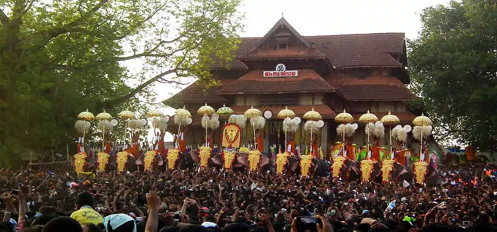 Thrissur Pooram in Kerala