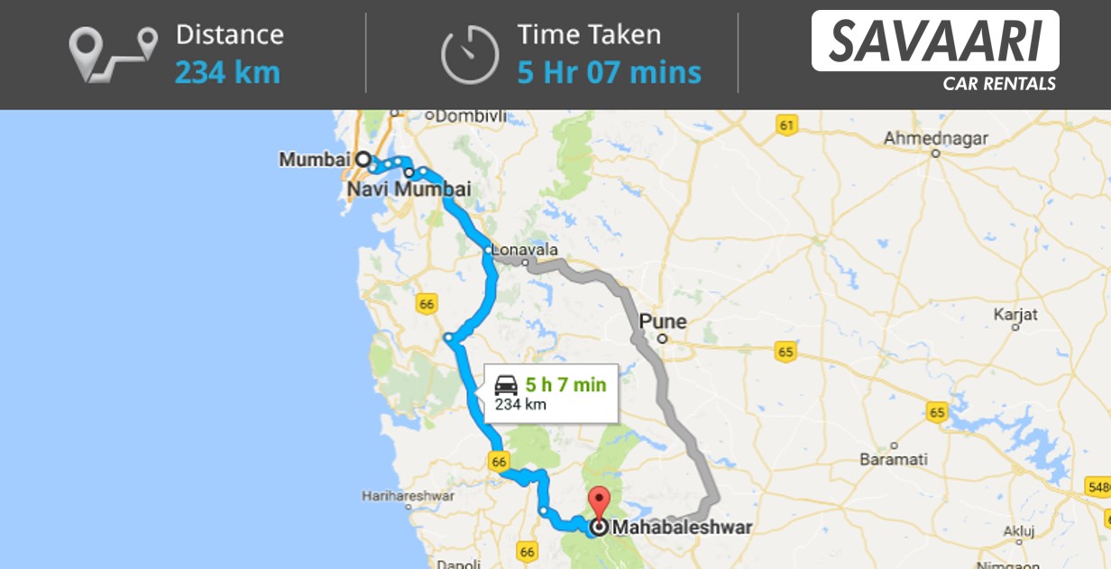 Travel from Mumbai to Mahabaleshwar Distance, Duration & Itinerary by